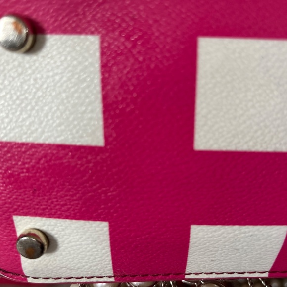 Kate Spade Hot Pink Checkered Crossbody RARE - Picture 7 of 8